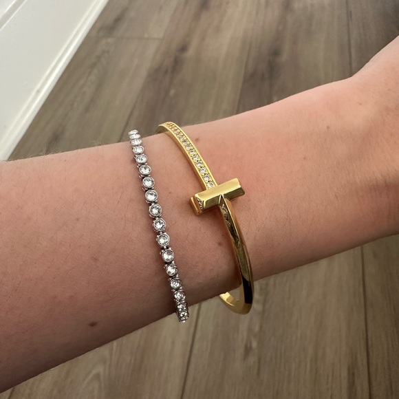 Tiffany inspired gold plated bangle - Picture 6 of 7